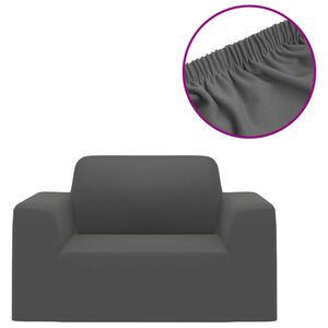 vidaXL Housse extensible de canap&eacute; Anthracite Jersey de polyester