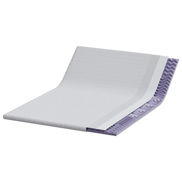 vidaXL Surmatelas Blanc 160 x 200 cm Tissu Jacquard