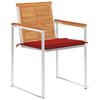 vidaXL Chaises de jardin lot de 4 avec coussins Bois d'acacia massif