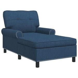 vidaXL Chaise longue Bleu tissu 91 x 157 x 91 cm