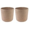 vidaXL Ensemble de Pots &agrave; Plantes 2 pcs Naturel &Oslash; 28 x 28 cm