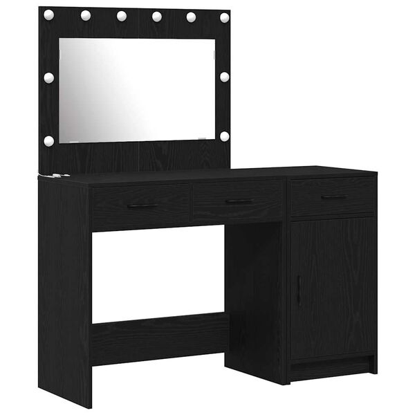 vidaXL Table de Toilette 2 pcs Noir 40 x 41 x 75 cm Bois d'ing&eacute;nierie