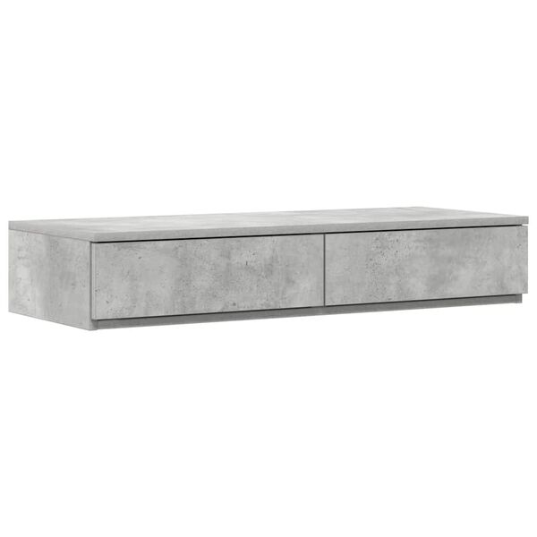 vidaXL Tiroirs de lit Gris b&eacute;ton 80 x 36,5 x 16,5 cm Bois d'ing&eacute;nierie