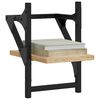 vidaXL Étagères murales avec barres 2 pcs chêne sonoma 20x25x30 cm