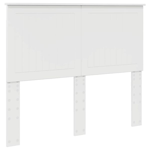 vidaXL T&ecirc;te de lit Blanc Brillant 135 cm Bois d'ing&eacute;nierie