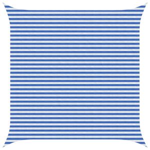vidaXL Voile d'ombre Bleu et Blanc 4,5 x 4,5 m HDPE