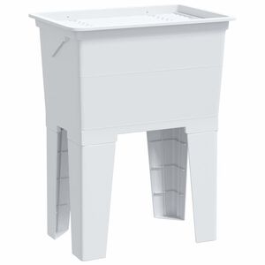 vidaXL Bac &agrave; linge blanc 59x41x75 cm r&eacute;sine