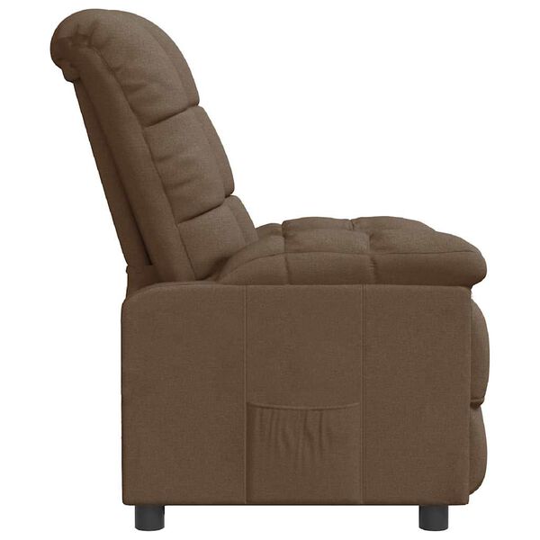 vidaXL Fauteuil inclinable Marron Tissu