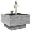 vidaXL Table basse avec LED sonoma gris 50x50x30 cm bois d'ingénierie