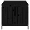vidaXL Boîte de rangement de jardin Noir 147x68x64 cm Bois massif pin