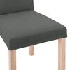 vidaXL Chaises &agrave; manger lot de 2 gris fonc&eacute; tissu