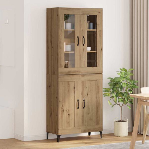 vidaXL Haut Armoire Ch&ecirc;ne artisanal 69,5 x 34 x 180 cm