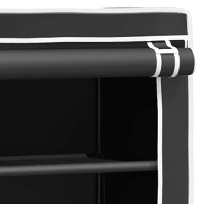 vidaXL Support de rangement 2 niveaux sur toilette Noir 56x30x170 cm