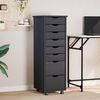 vidaXL Armoire roulante avec tiroirs MOSS gris bois de pin solide
