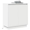 vidaXL Buffet LED avec porte Blanc 71 x 34,5 x 75 cm Bois d'ing&eacute;nierie