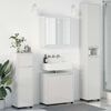 vidaXL Ensemble de mobilier de salle de bain 4 pcs Blanc brillant