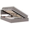 vidaXL Lit avec rangement et matelas Taupe 140 x 200 cm Velours