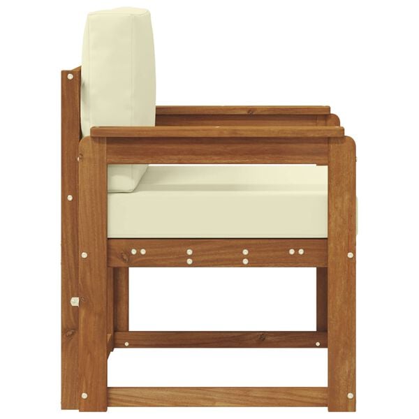 vidaXL Canap&eacute; d&rsquo;ext&eacute;rieur Bois d'acacia massif et polyester Naturel