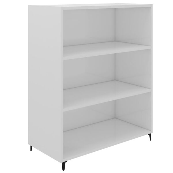 vidaXL Buffet Blanc brillant 69,5x32,5x90 cm Bois d'ing&eacute;nierie