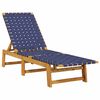 vidaXL Chaises longues lot de 2 bleu bois d'acacia solide et tissu