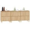 vidaXL Buffets 3 pcs ch&ecirc;ne sonoma 60x35x70 cm bois d'ing&eacute;nierie