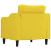 vidaXL Fauteuil Jaune clair 60 cm Tissu