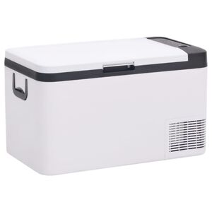 vidaXL Glaci&egrave;re avec poign&eacute;e noir et blanc 25 L PP et PE