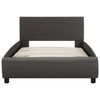 vidaXL Cadre de lit avec LED sans matelas gris similicuir 90x200 cm