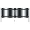 vidaXL Portail double en acier 300 x 75 cm anthracite