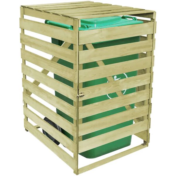 vidaXL Abri pour poubelle 240 L Bois impr&eacute;gn&eacute;