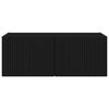 vidaXL Meuble TV mural Noir 78,5 x 31 x 29,5 cm Bois d'ing&eacute;nierie