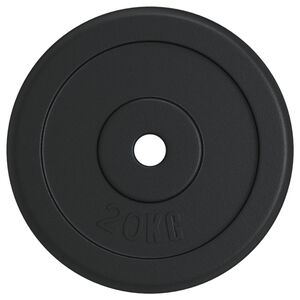 vidaXL Plaque de poids 20 kg Fonte