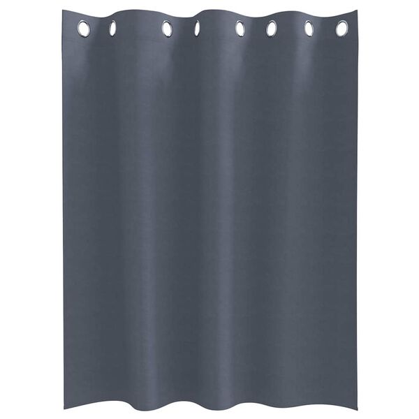 vidaXL Rideaux occultants avec anneaux 2 pcs Anthracite 140 x 140 cm