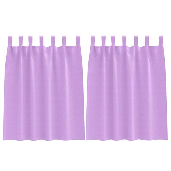 vidaXL Rideaux occultants avec anneaux 2 pcs Violet 140 x 140 cm