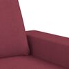 vidaXL Fauteuil avec repose-pied Rouge bordeaux 60 cm Tissu