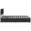 vidaXL Lit de Rangement Noir 140 x 190 cm Bois d'ing&eacute;nierie