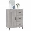 vidaXL Buffet sonoma gris 69,5x34x90 cm bois d'ing&eacute;nierie