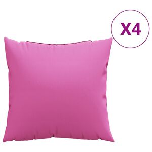 vidaXL Coussins &Eacute;parpill&eacute;s 4 pcs Rose 40 x 40 cm Tissu en Polyester