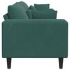 vidaXL Canapé avec coussin Vert foncé 250 x 77 x 76 cm Velours