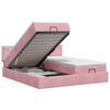 vidaXL Lit ottoman avec matelas avec t&ecirc;te de lit 2 pc Rose Velours