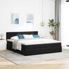 VidaXL Cadre de lit ottoman avec matelas noir 200x200cm velours