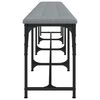 vidaXL Banc &agrave; manger gris clair 248x32x45 cm acier et tissu