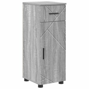 vidaXL Cabinet de salle de bain avec porte Gris Sonoma 30 x 35 x 80 cm
