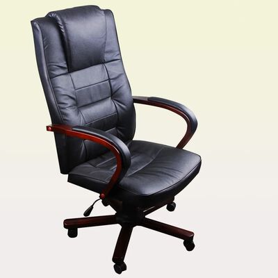 vidaXL Chaise de bureau de luxe Noir