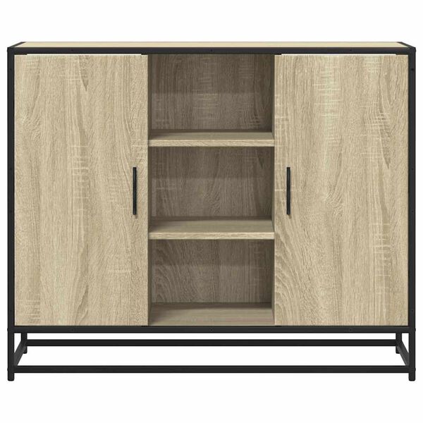 vidaXL Buffet chêne sonoma 92x35x76 cm bois d'ingénierie