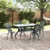 vidaXL Ensemble de salle &agrave; manger pour jardin 5 pcs Vert Aluminium