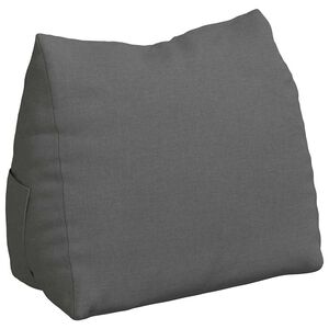 vidaXL Coussin de Dos Gris fonc&eacute; 60 x 20 x 50 cm tissu
