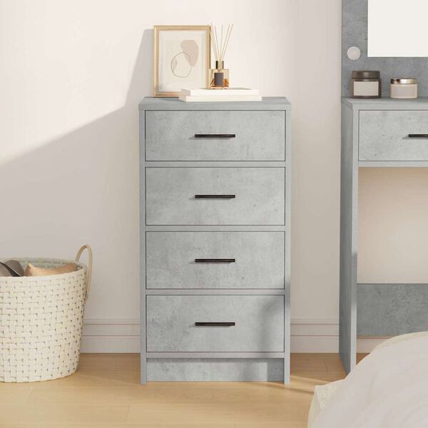 vidaXL Buffet avec tiroir Gris b&eacute;ton 40 x 41 x 75 cm Bois d'ing&eacute;nierie