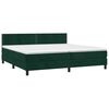 vidaXL Sommier &agrave; lattes de lit et matelas Vert fonc&eacute; 200x200cm Velours