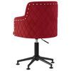 vidaXL Chaise pivotante de bureau Rouge bordeaux Velours